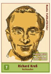 18 Tradingcards von Michael &#39;<b>Hank&#39; Becker</b> (www.fussballmalerei.de) - hank-kress