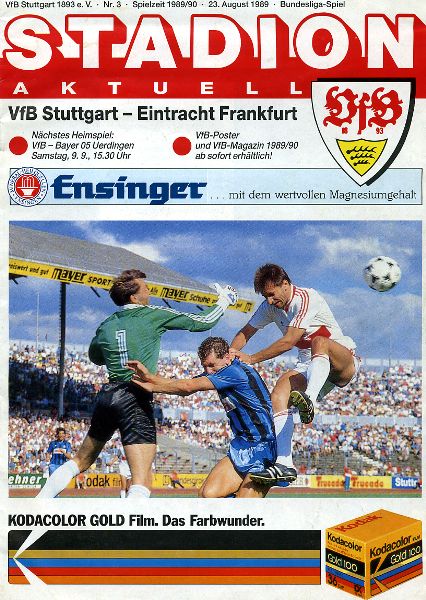 Blaue Eintracht Frankfurt BL 88/89 FC Bayern München 