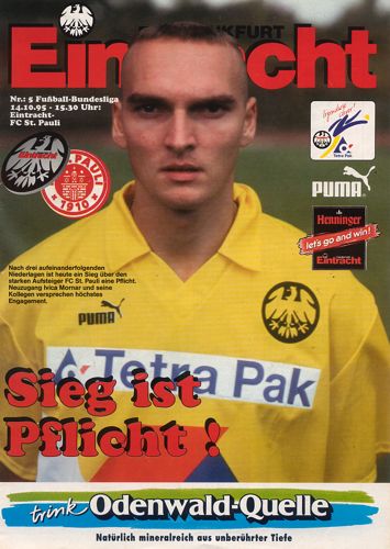 Programm 1995/96 FC Hansa Rostock Eintracht Frankfurt 