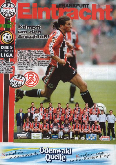 Programm 2 RW Essen Bundesliga 1996/97 SG Eintracht Frankfurt